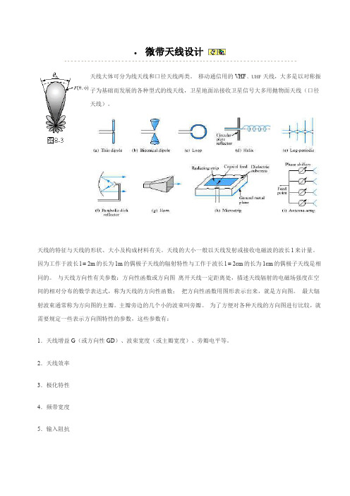 微带天线的设计