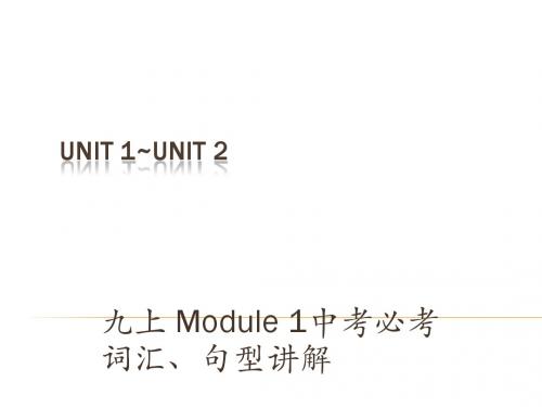 【7份】中考英语(深圳地区)复习(课本梳理)课件 九年级上下册 共92张PPT