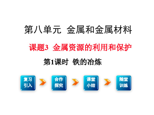 人教版九年级下册8.3 金属资源的利用和保护  (共27张PPT)