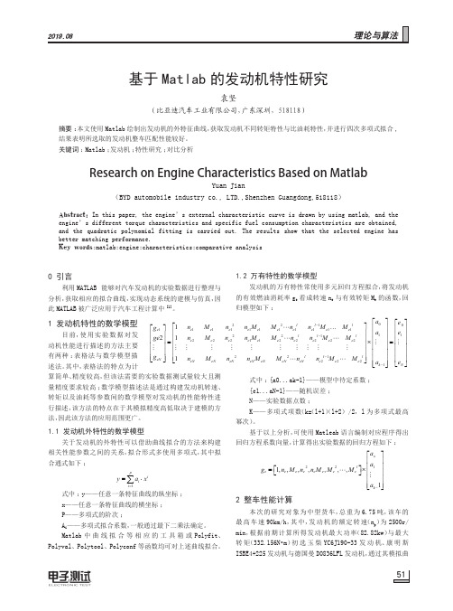 基于Matlab的发动机特性研究