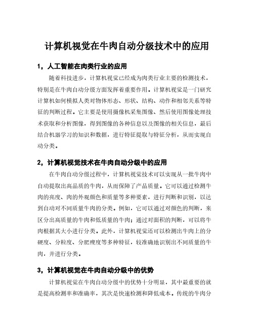 计算机视觉在牛肉自动分级技术中的应用