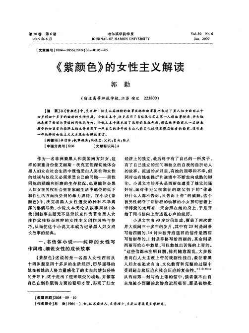 《紫颜色》的女性主义解读