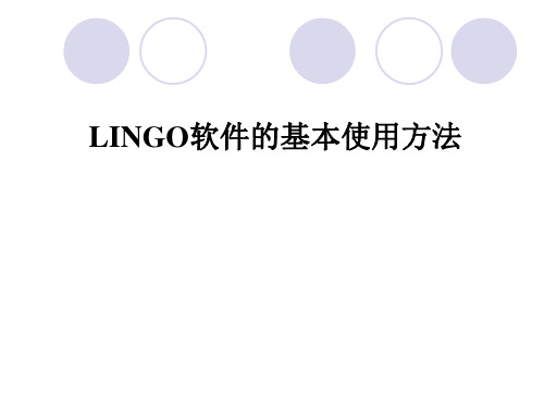 lINGO11使用