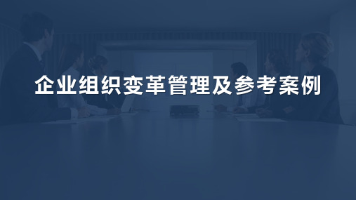 企业组织变革管理及参考案例