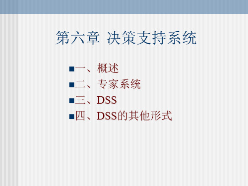 决策支持系统简介