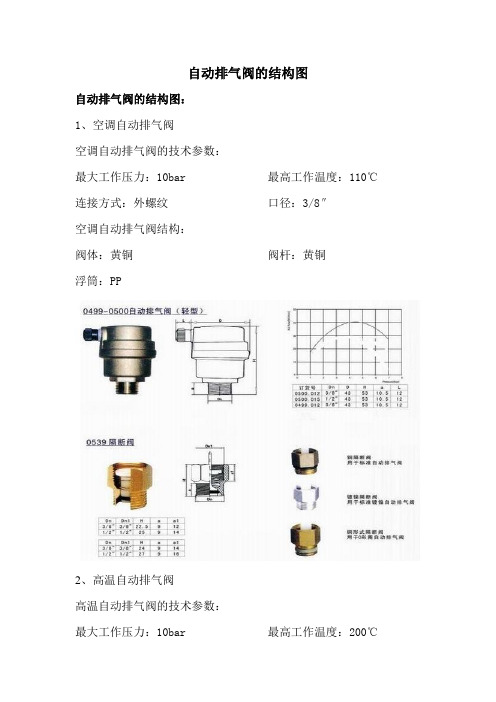 自动排气阀的结构图