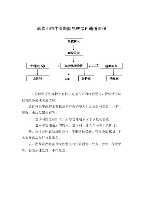 绿色通道流程图