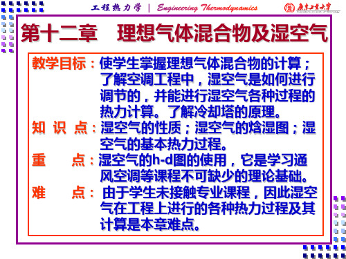 理想气体混合物及湿空气