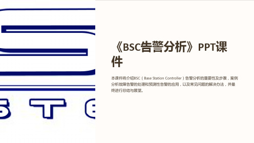 《BSC告警分析》课件