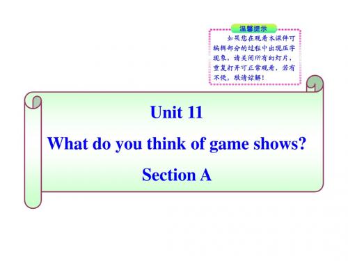 新人教版英语七下《Unit 11 What do you think of game shows》(SectionA)