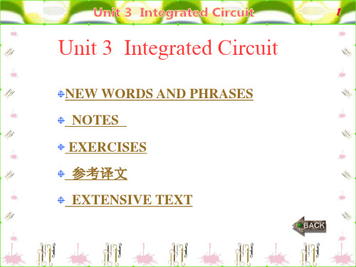 电子与通信工程专业英语Unit 3  Integrated Circuit