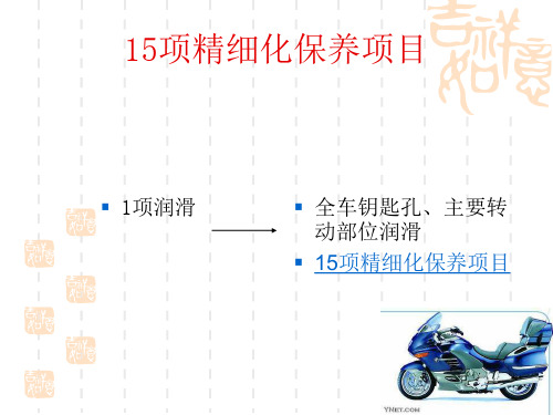 摩托车15项精细化保养项目