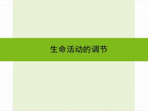 浙江省嘉兴市秀洲区中考科学复习生命活动的调节课件浙教版