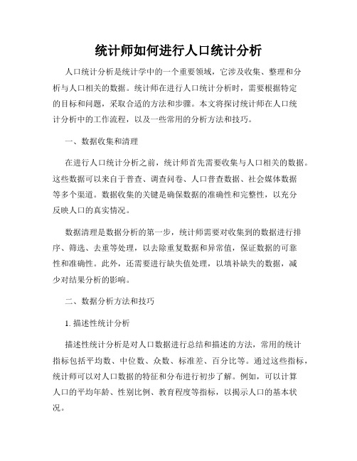 统计师如何进行人口统计分析