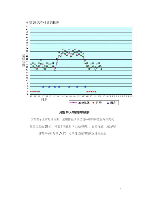 孕前体温测试分析实例表