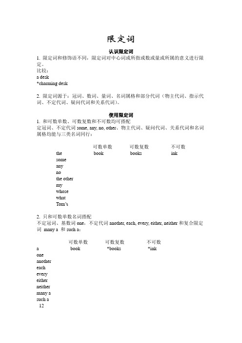 4雅思托福语法之限定词