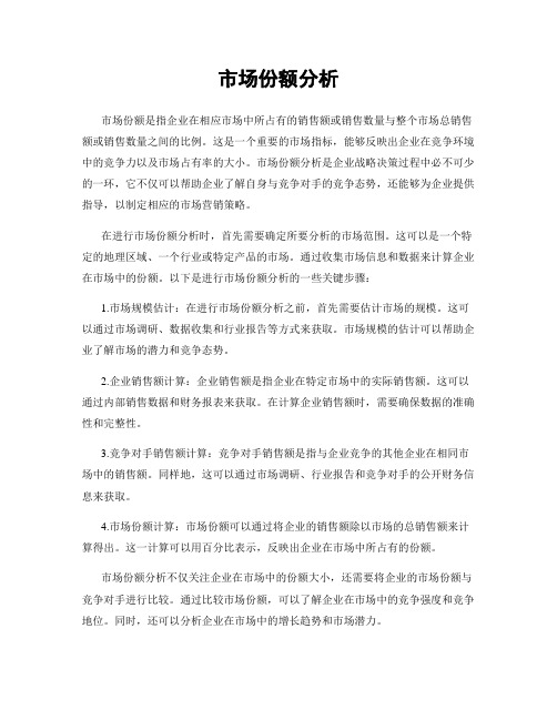 市场份额分析