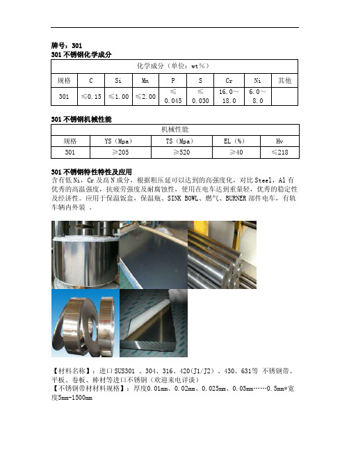 sus301成分及性能[新版]