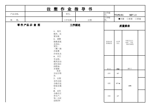 注塑作业指导书