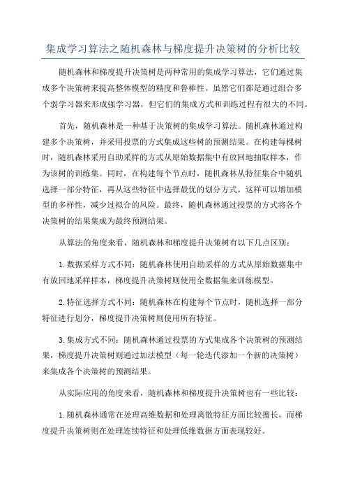 集成学习算法之随机森林与梯度提升决策树的分析比较