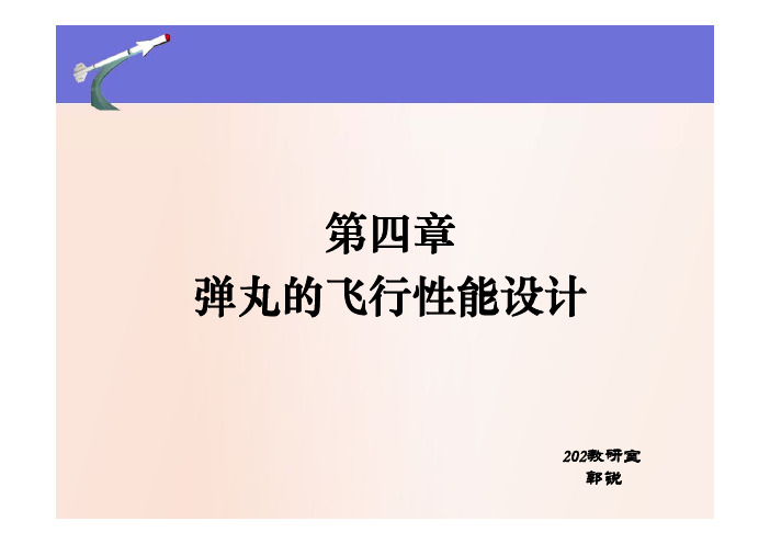 南京理工大学第四章 弹丸的飞行性能设计