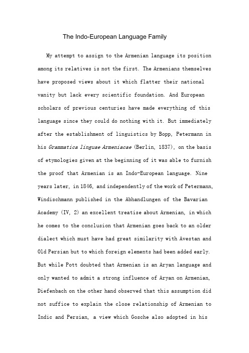 The Indo-European Language Family