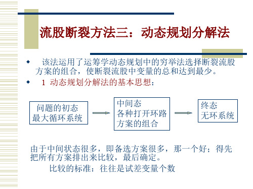 化化工系统工程课件流股断裂方法：动态规划分解法.ppt