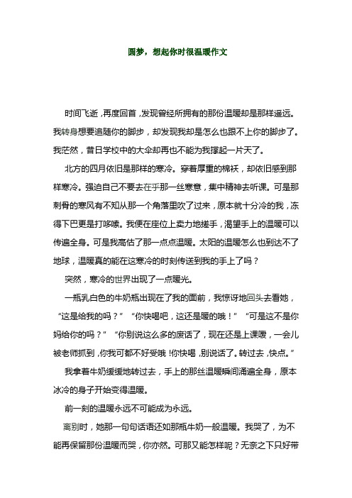 圆梦(高中作文)