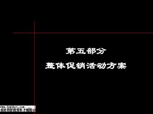 精品资料万科房地产开发推广资料-第五部分-整体促销活动方案