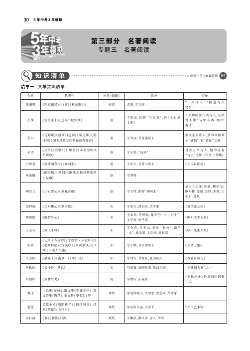 北京专用2019年中考语文总复习第三部分名著阅读讲解部分pdf201811061165