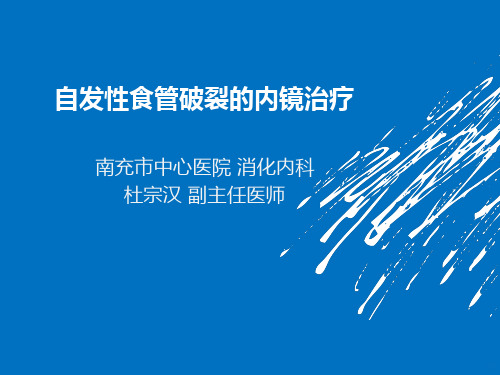 自发性食管破裂的内镜治疗PPT课件