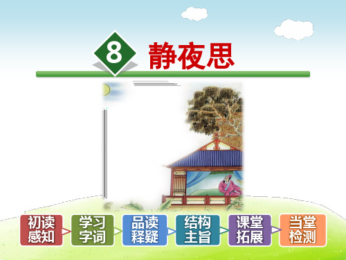 静夜思PPT课件-静夜思优质课ppt课件