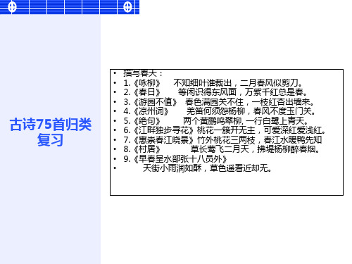 小学古诗75首归类复习