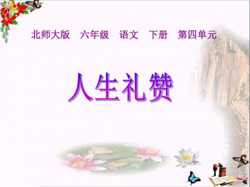《人生礼赞》 精品PPT课件(共19张)