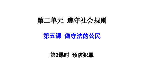 道德与法治 八年级上：5.2 预防犯罪