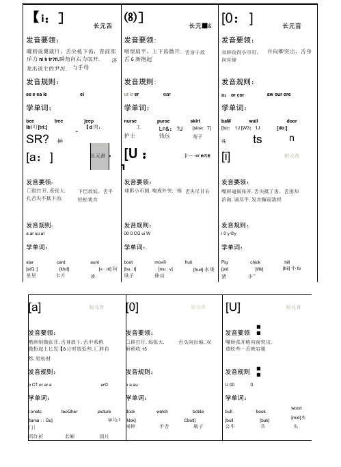 标准音标卡片制作