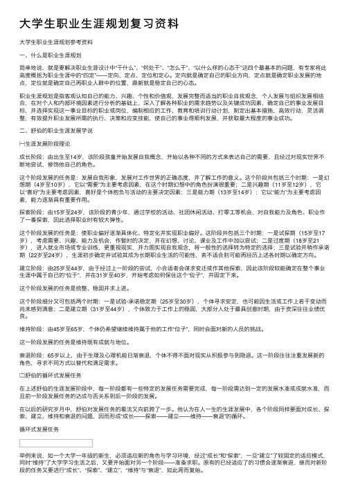 大学生职业生涯规划复习资料