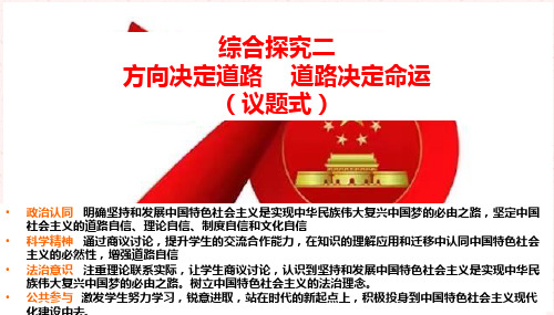 高中政治人教版必修1中国特色社会主义综合探究二 方向决定道路,道路决定命运 课件(共21张PPT)