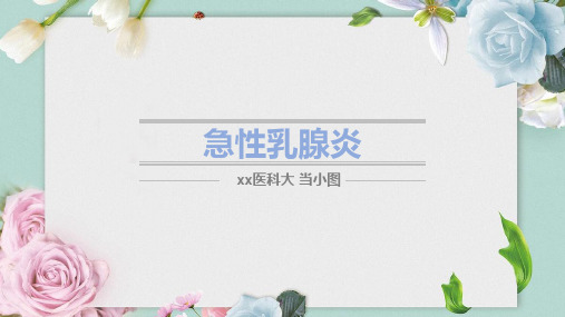 小清新简洁乳腺肿物护理查房PPT模板