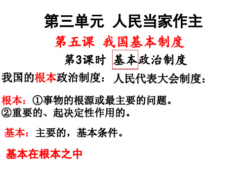 5.3 基本政治制度