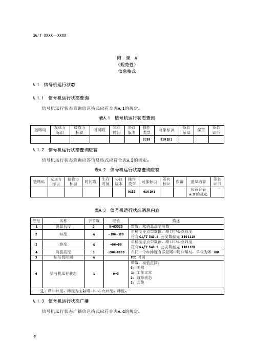 道路交通信号控制机信息发布接口信息格式