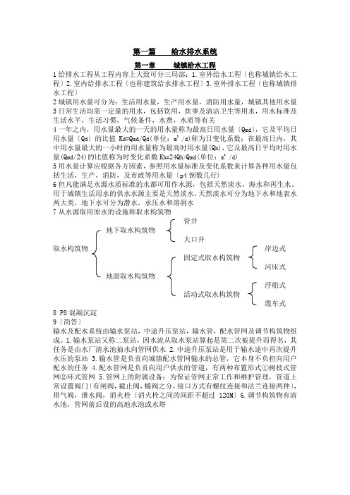 完整的建筑设备复习资料