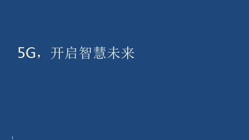 5G技术及应用介绍(5G方案)PPT