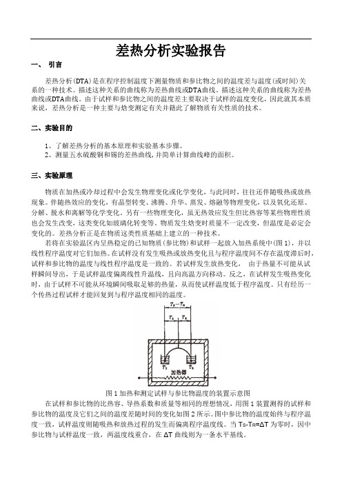 差热分析实验报告