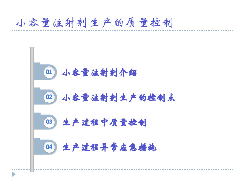 药品生产企业GMP培训小容量注射剂