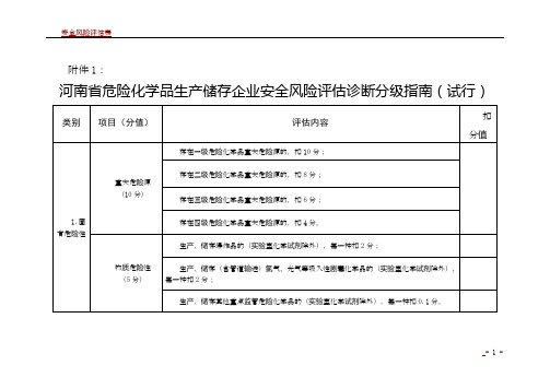 安全风险评估诊断分级指南