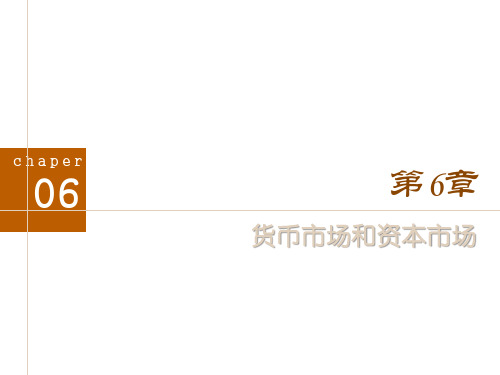 第6章  货币市场和资本市场  《金融学概论》PPT课件