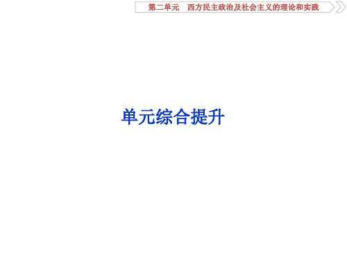 2020届一轮复习人教版 第二单元 西方民主政治及社会主义的理论和实践 课件(38张)