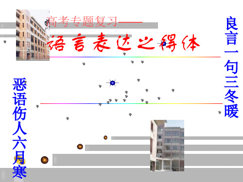 高考语文语言表达简明、连贯、得体专题复习 语言表达之得体 ppt