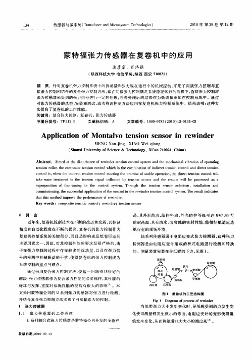 蒙特福张力传感器在复卷机中的应用